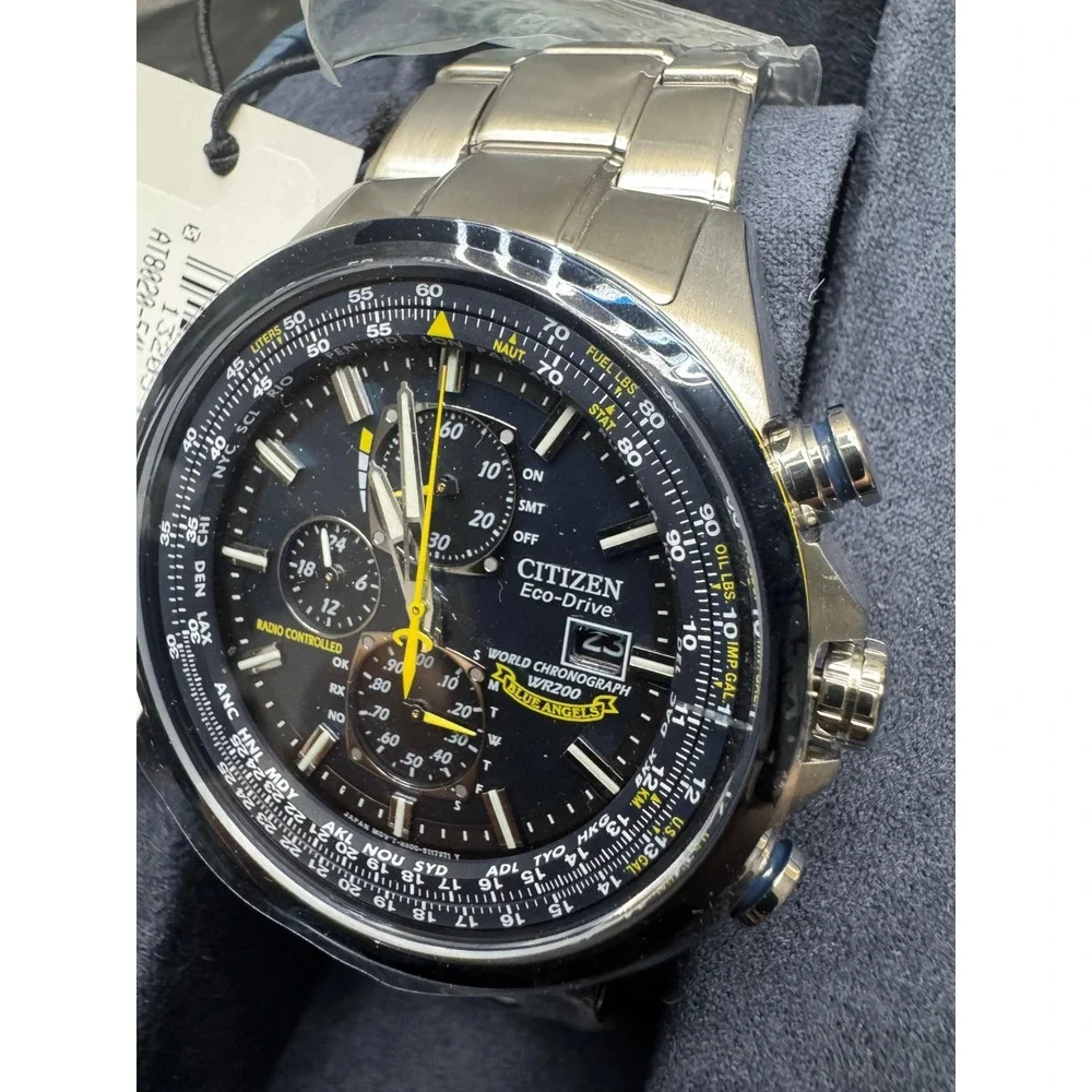 Citizen Men's Eco-Drive Blue Angels Chronograph Atomic Watch AT8020-54L